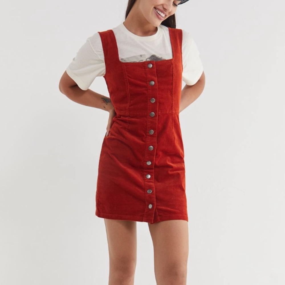 Corduroy button down mini dress size 4 never worn!
